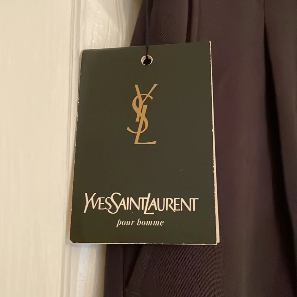 NWT Yves Saint Laurent Black Cuffed Trousers - Picture 8 of 11